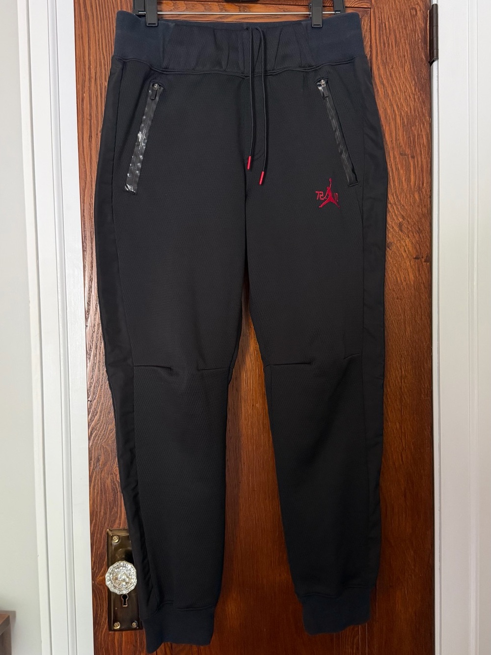 Nike Men's Jordan 11 72-10 Fleece Pant Black Red 777496-010 Size XL Therma-Fit